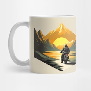 Biker between Mountains Mug